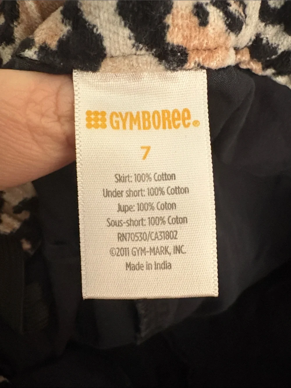 🎉4 for $20 Gymboree Leopard Print Skirt,  girls size 7